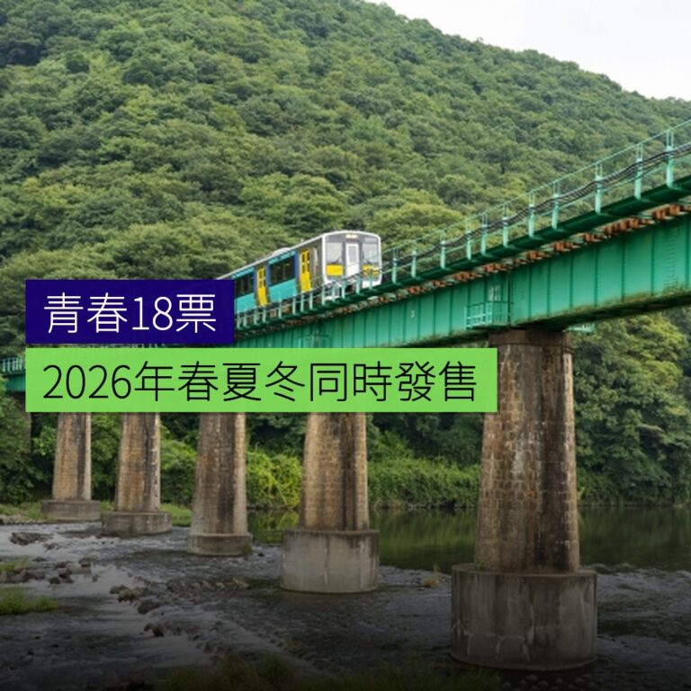 2026年青春18票春夏冬同時發售 2026年青春18票春夏冬同時發售
