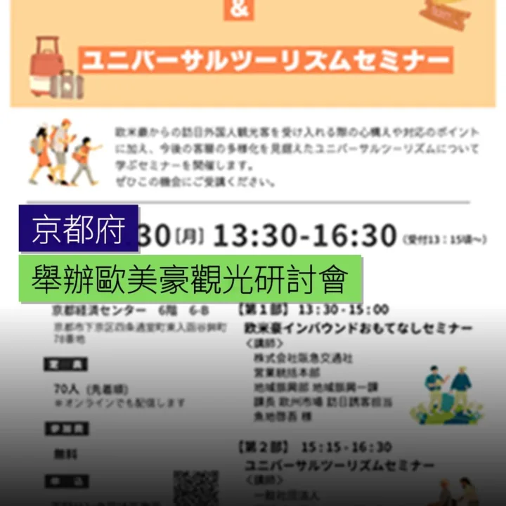 京都府舉辦歐美豪觀光接待研討會 - 精選圖片