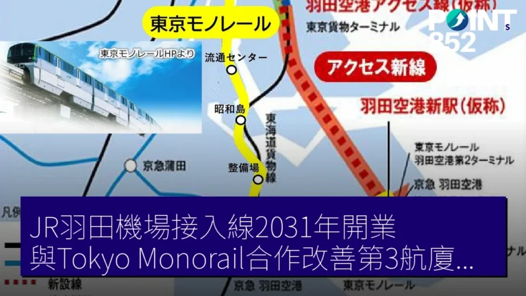 JR羽田機場接入線2031年開業 與Tokyo Monorail合作改善第3航廈接駁 JR羽田機場接入線2031年開業 與Tokyo Monorail合作改善第3航廈接駁