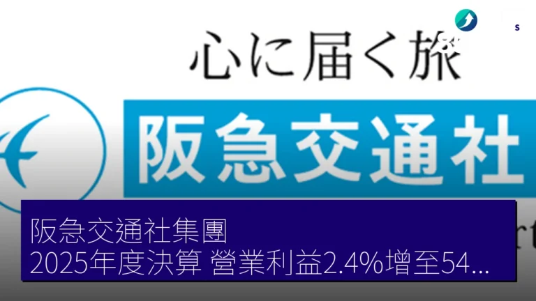 阪急交通社集團 2025年度決算 營業利益2.4%增至54億2300萬元 阪急交通社集團 2025年度決算 營業利益2.4%增至54億2300萬元