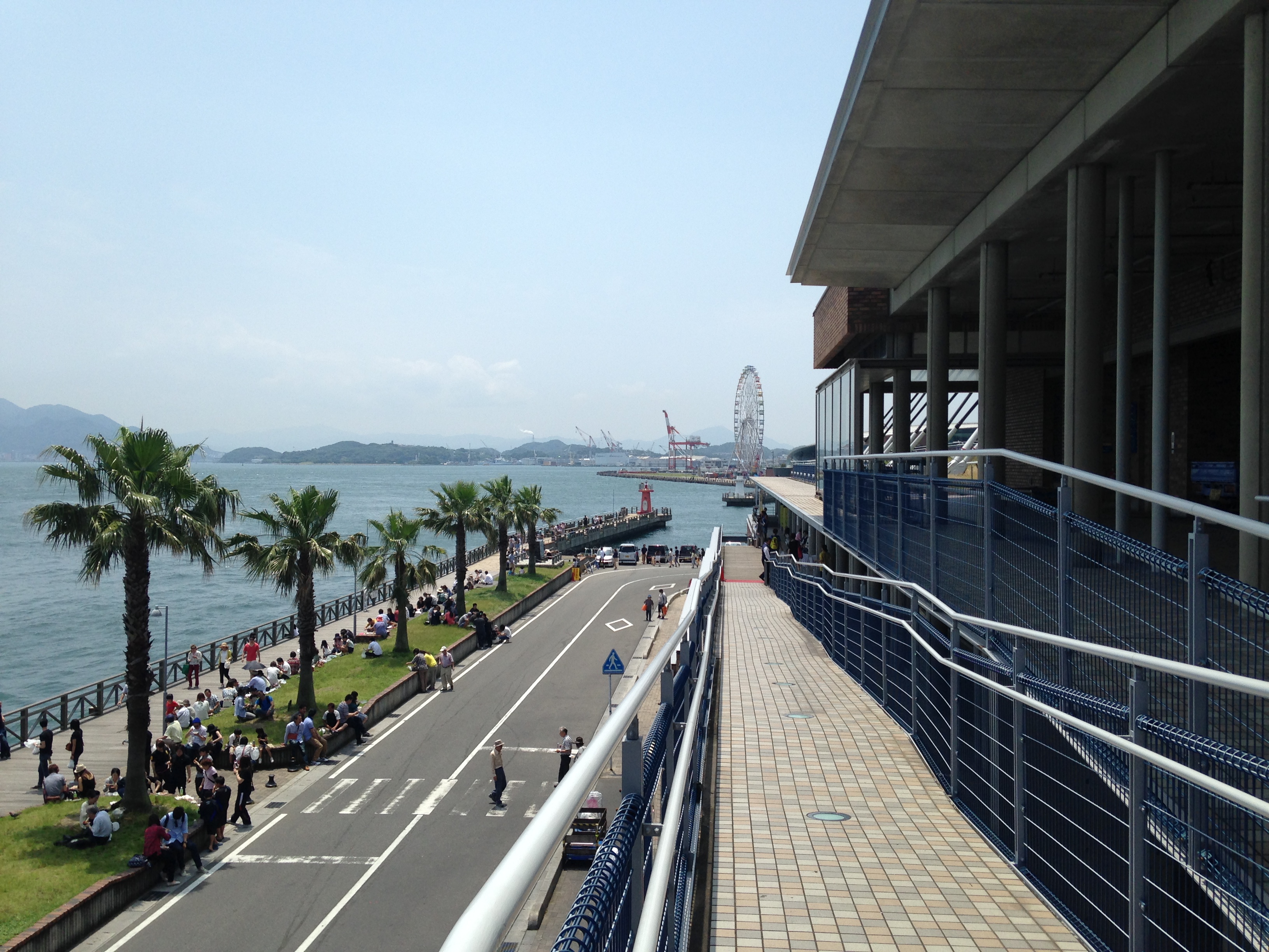 唐戶市場二樓眺望關門海峽
