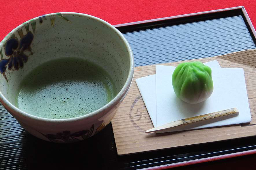 抹茶與和菓子