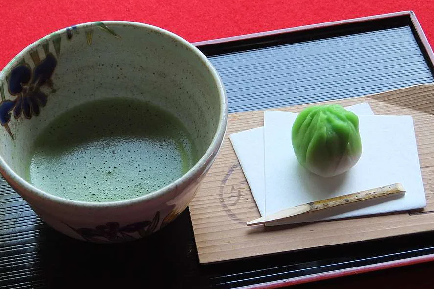 抹茶與和菓子