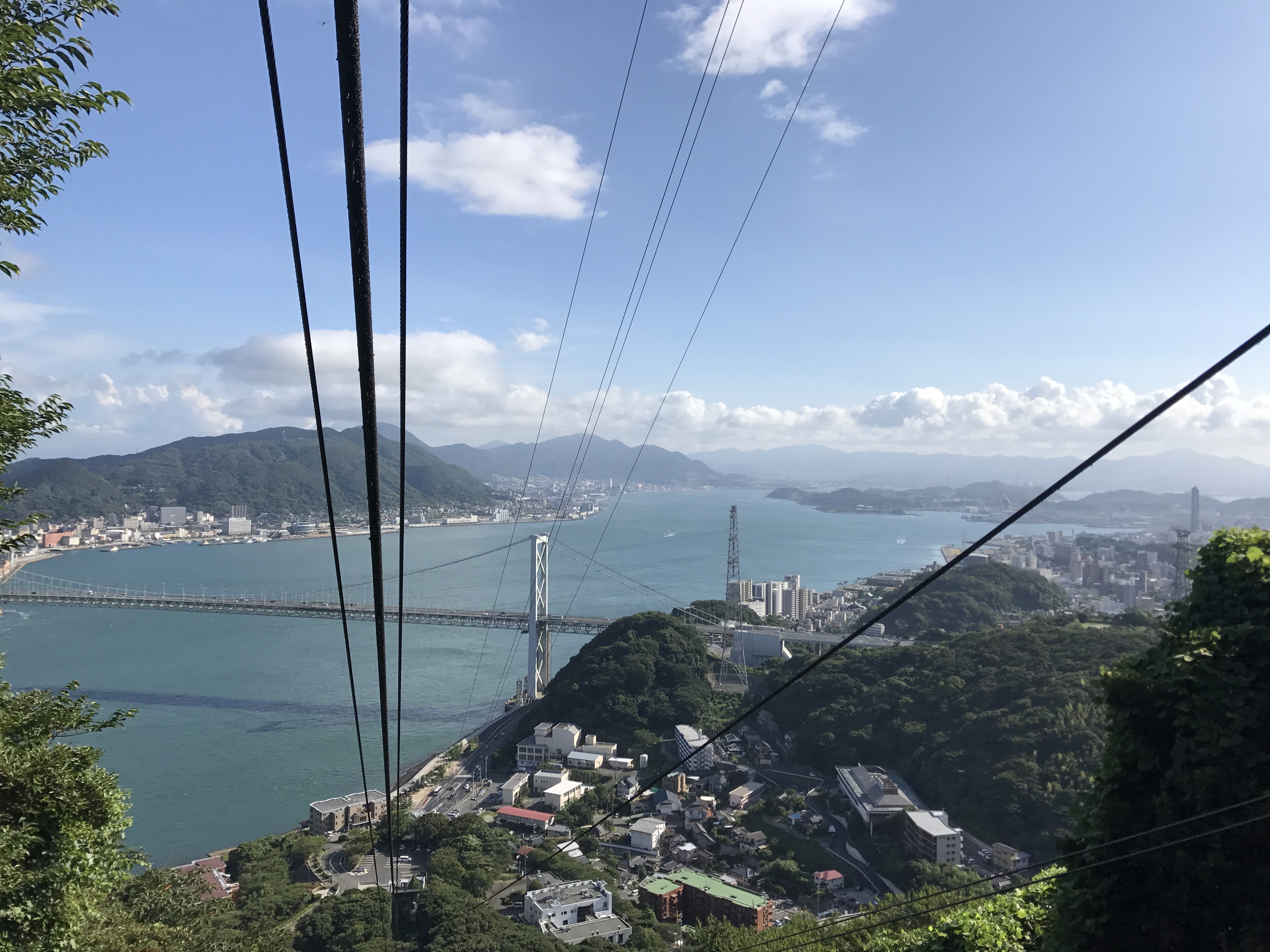 從火の山山頂俯瞰關門海峽與關門橋