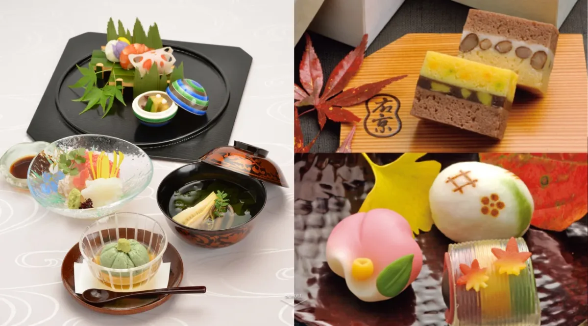右京的四季割烹料理與和菓子