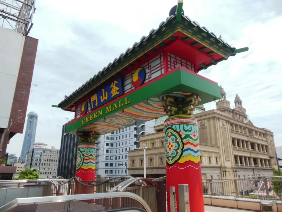 Little釜山Festa會場Green Mall商店街的釜山門