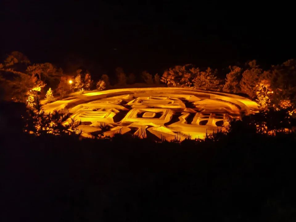 觀音寺錢形沙畫寬永通寶