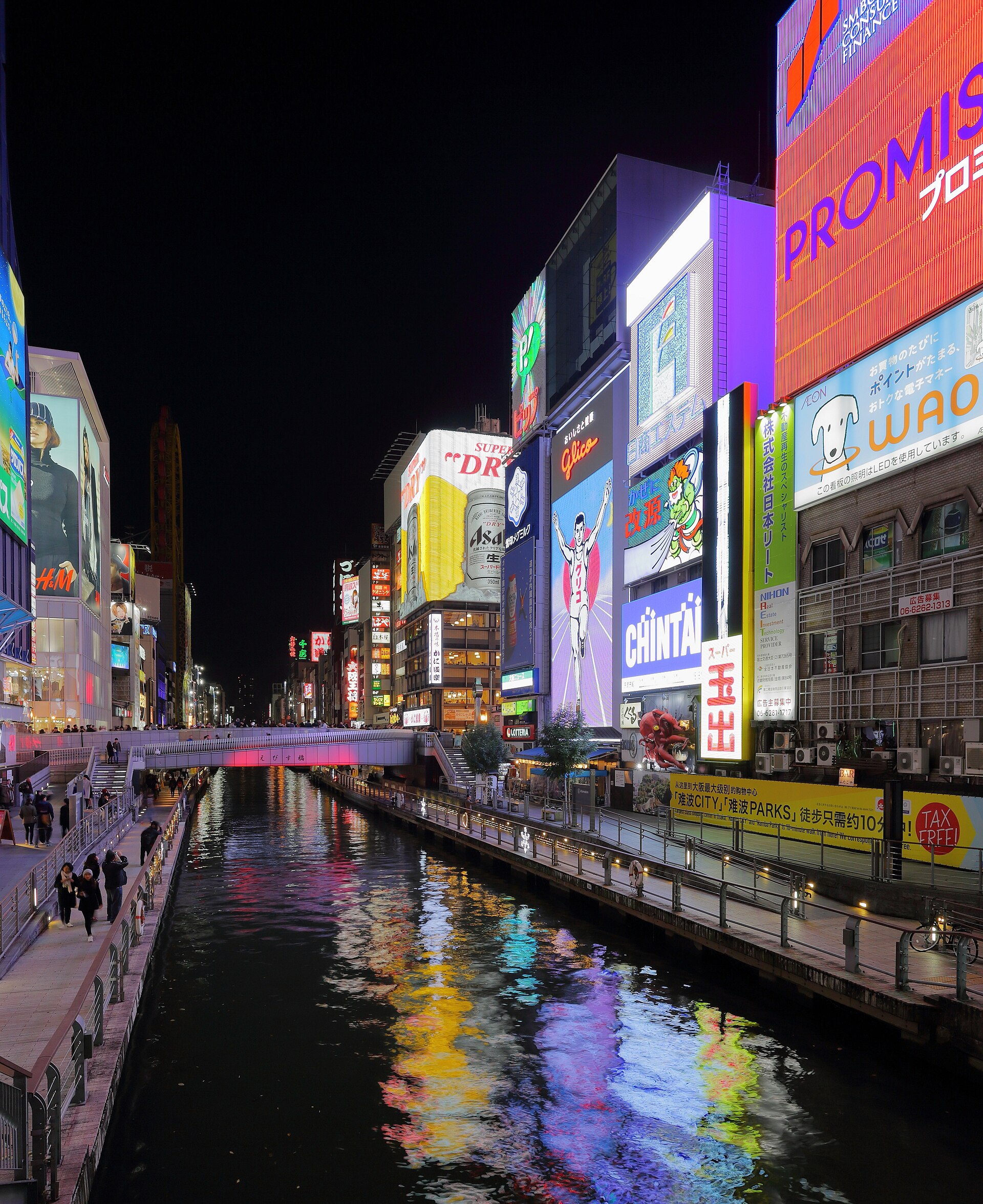 大阪道頓堀夜景與霓虹招牌