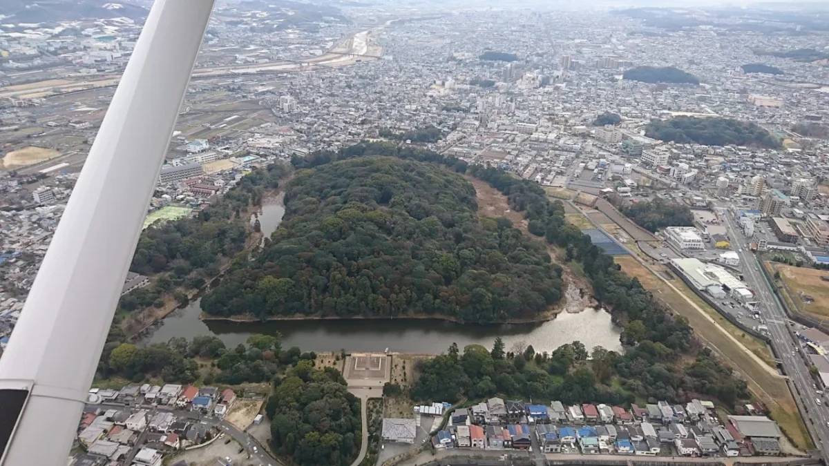應神天皇陵古墳（誉田御廟山古墳）的空拍全景