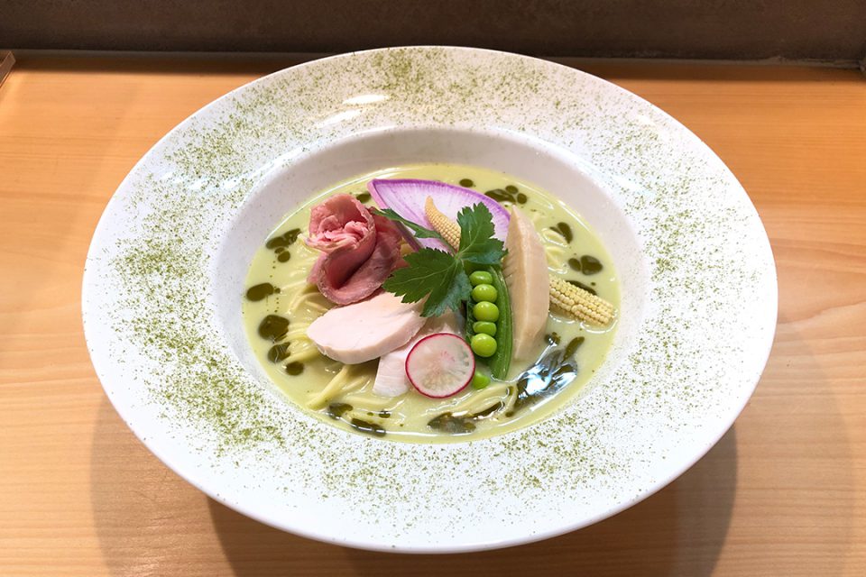 銀座 篝 鎌倉店 宇治抹茶雞白湯そば