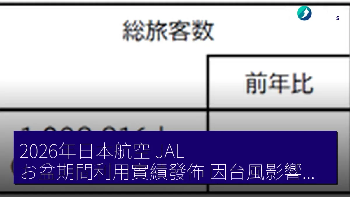 2026年日本航空（JAL）お盆期間利用實績發佈　因台風影響缺航減少