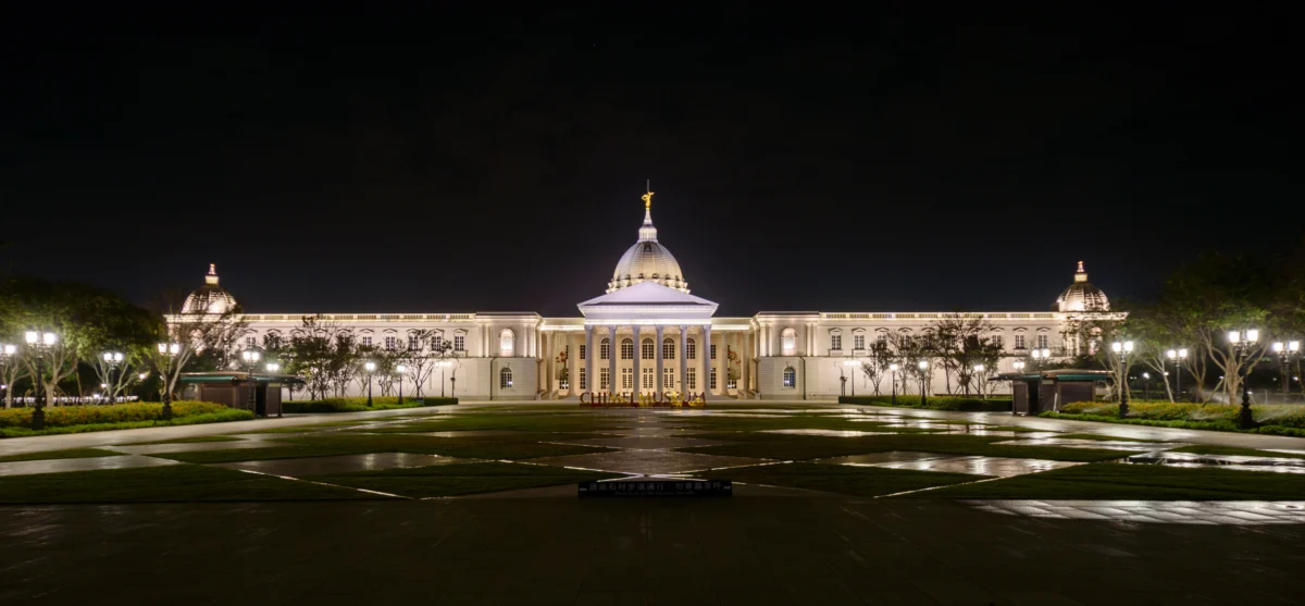 奇美博物館建築同阿波羅噴水池